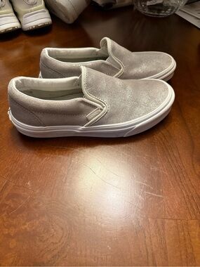 Women’s Vans  Slip-On Sneakers - Silver